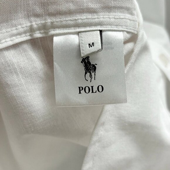 Ralph Lauren White Polo Long-Sleeve Shirt - Picture 8 of 9